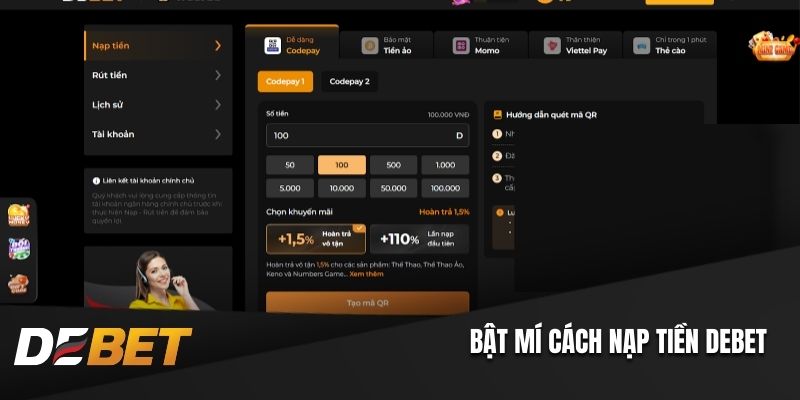 Bật mí cách nạp tiền Debet