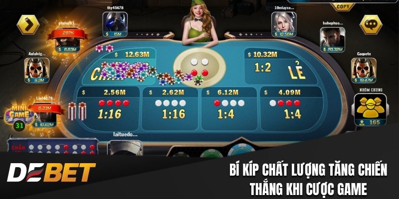 Bí kíp chất lượng tăng chiến thắng khi cược game 