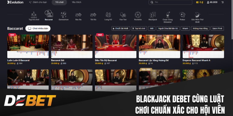 Blackjack Debet