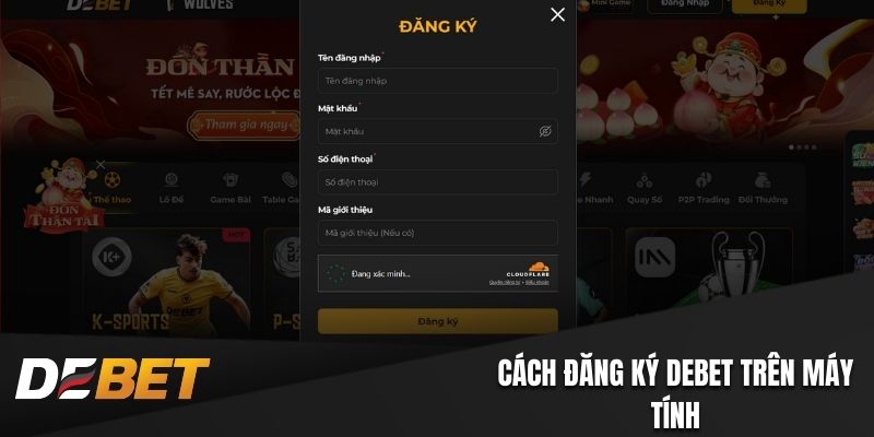 Cách đăng ký Debet trên máy tính