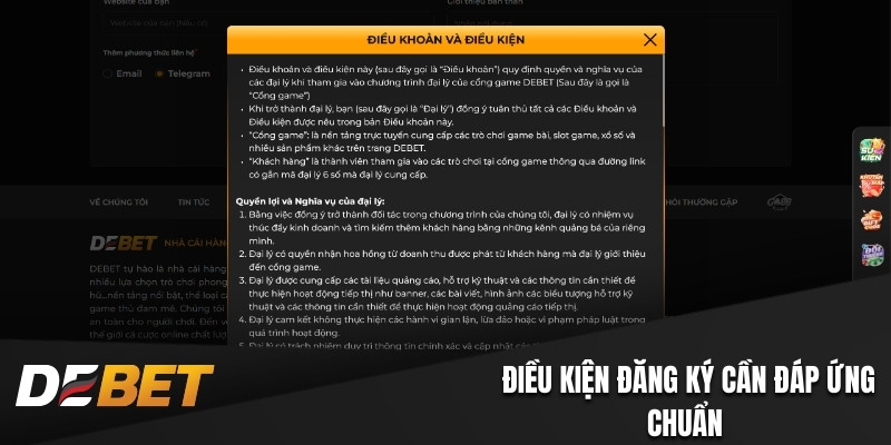 Điều kiện đăng ký cần đáp ứng chuẩn 